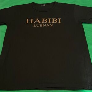 BiBi Black and Gold Graphic Tee used